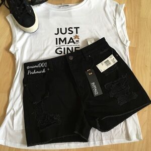 Buffalo David Bitton Destroyed Holes Shorts NWT